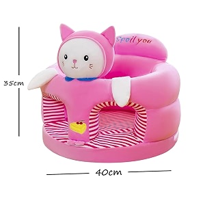 avs sofa seat chair soft cushion for baby and kids supporting sofa  soft stuffed animals plush cushion couch  sitting stool for kids  birthday gift use for 0 year to 3 year pink