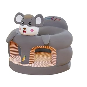 avshub baby sofa chair for 0 to 3 years seat or rocking chair  soft stuffed animals plush cushion couch  sitting stool for kids birthday gift grey