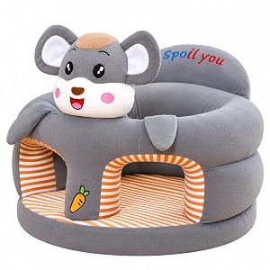 avshub baby sofa chair for 0 to 3 years  soft stuffed animals plush cushion couch seat or rocking chair  sitting stool for kids birthday gift grey