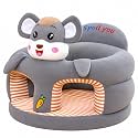 AVSHUB Baby Sofa Chair for 0 to 3 Years | Soft Stuffed Animals Plush Cushion Couch Seat or Rocking Chair | Sitting Stool for Kids Birthday Gift (Grey)