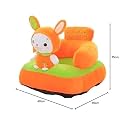 AVSHUB Baby Sofa Seat Chair Rabbit Desighn Baby Rocking Chair for Baby Sofa Seat Cushion Sofa Chair for Soft Toy's for Kids Girl (Orange)