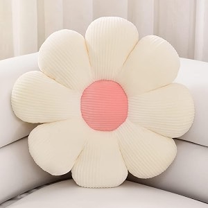 avshub cute sunflower pillow cushion throw pillow fibre filling pillows for head rest for home office sofa decorative cushions for kids room living room whitepink 35 cm