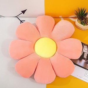 avshub cute sunflower pattern throw pillows preppy decorative pillows floor cushion for girls bed room couch sofa chair aesthetic decor 35cm pinkyellow