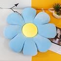 AVSHUB Cute Daisy Shaped Throw Pillows Cute Preppy Decorative Pillows Floor Cushion for Girls Bed Room Couch Sofa Chair Aesthetic Decor (35CM, Blue)