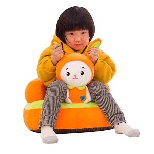 avshub soft plush cushion baby sofa seat or rocking chair for kids  toddlers training seat sitting sofa chair  use for 0 to 2 years rbbt orange