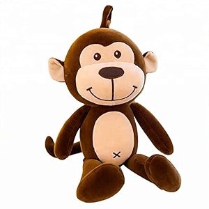 avshub soft toy monkey beutiful toy for new born baby spongy hanging monkey choco soft toy for girlfriend kids gift baby birthday - color brown size 65 cm