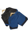 AVSRA Solid Men Black Blue Regular Shorts