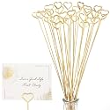 Avsty 30Pcs Floral Card Holder Picks-Wire Place Card Holder for Wedding