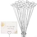 Avsty 30Pcs Floral Card Holder Picks-Wire Place Card Holder for Wedding