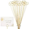 Avsty 30Pcs Floral Card Holder Picks-Wire Place Card Holder for Wedding