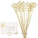 Avsty 30Pcs Floral Card Holder Picks-Wire Place Card Holder for Wedding
