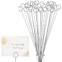 Avsty 30Pcs Floral Card Holder Picks-Wire Place Card Holder for Wedding