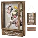 AW Bridal 11x16 Wedding Shadow Box Display Case, Bridal Shower Gifts, Brown
