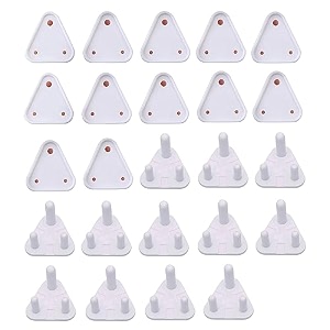 24 piece baby proof socket covers  electric socket protector child-safe switch board dummy plugs baby safety guards for home white