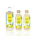 awenest Plant Based Dishwash Concentrate combo with 1 dispenser pack and 2 refill pack | 540 ml concentrate= 1350 ml of regular Dishwash Liquid | Basil and Citronella| 0% plastic waste | Baby safe