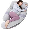 AS AWESLINGDetachable Maternity Pillow for Pregnant Women | 60in Pregnancy Pillows for Sleeping | Extra Large Full Body Pillow for Pregnancy with Crystal Velvet Cover(Dark Gray)