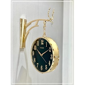 vintage retro old fashioned decorative quiet non-ticking sweep second hand quartz analog large numerals desk clock battery operated w4-gold