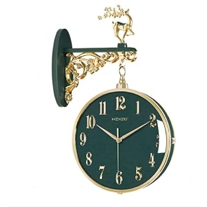 vintage retro old fashioned decorative quiet non-ticking sweep second hand quartz analog large numerals desk clock battery operated ak-01