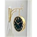 Vintage Retro Old Fashioned Decorative Quiet Non-Ticking Sweep Second Hand, Quartz Analog Large Numerals Desk Clock, Battery Operated (W4-Gold)