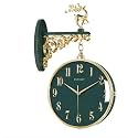 Vintage Retro Old Fashioned Decorative Quiet Non-Ticking Sweep Second Hand, Quartz Analog Large Numerals Desk Clock, Battery Operated (AK-01)