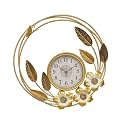 Vintage Retro Old Fashioned Decorative Quiet Non-Ticking Sweep Second Hand, Quartz Analog Large Numerals Desk Clock, Battery Operated (AW-06)