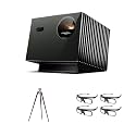 AWOL Valerion VisionMaster Pro2 with Walnut Tripod Stand and DLP Link 3D Glasses(4 Pack）