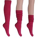 AWS/American Made Slouch Socks Cotton Scrunch Knee High Extra Long and Heavy Socks