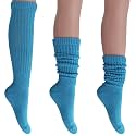 AWS/American Made Slouch Socks Cotton Scrunch Knee High Extra Long and Heavy Socks
