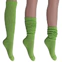 AWS/American Made Slouch Socks Cotton Scrunch Knee High Extra Long and Heavy Socks