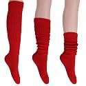 AWS/American Made Slouch Socks Cotton Scrunch Knee High Extra Long and Heavy Socks