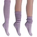 AWS/American Made Slouch Socks Cotton Scrunch Knee High Extra Long and Heavy Socks