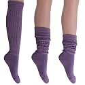 AWS/American Made Slouch Socks Cotton Scrunch Knee High Extra Long and Heavy Socks