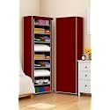 AWTATOS Multipurpose Collapsible Wardrobe Cabinet | Foldable Fabric Organizer with 6–9 Shelves | Portable Clothes Storage Rack for Bedroom, Home &amp; Office (Maroon, 9_Layer)