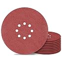 Awutzut 9 inch Sanding Discs 120 Grit 8 Holes Hook and Loop Sandpaper for Drywall Sander 10Pack