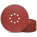 Awutzut 9 inch Sanding Discs 150 Grit 8 Holes Hook and Loop Sandpaper for Drywall Sander 10Pack