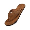 AX BOXING Mens Flip Flops Leather Thong Sandals Casual Comfort Slides Slippers