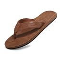 AX BOXING Mens Flip Flops Leather Thong Sandals Casual Comfort Slides Slippers