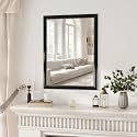 Axeman 30x40 Rectangular Wall Mirror, Decorative Bathroom Mirror, Traditional Vintage Wall Mounted Mirror with Beaded Frame for Accent Living Room Vanity Bedroom Entryway, Black