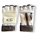 AXG Premium and Durable Taekwondo Martial Art Gloves (White) (M)