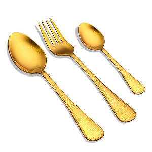axiom stainless steel golden cutlery set 12 pieces luxurious spoons amp forks 4 dessert spoon 4 dessert fork 4 tea spoon gold colour flatware for luxury dining