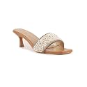 AXIUM Pearl Embellished Beige Heels 2.5-Inch