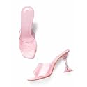 AXIUM Transparent Clear Hourglass Heels 3.5Inch