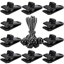 Axlksia Tarp Clips Heavy Duty Lock Grip, 20 Pack Tarp Clamps, Shade Cloth Clips Fasteners, Pool Awning Cover Bungee Cords Clips, Car Cover Clamp