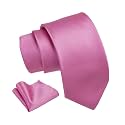 Axlon Tie for Men – Plaid Silk Neck Ties Set with Cufflinks Flower Pin, Pocket Square &amp; Black Gift Box, Combo Necktie Sets for Office Wear, Formal Suits &amp; Weddings (0, AXSOLID_PN1)