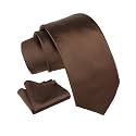Axlon Tie for Men – Plaid Silk Neck Ties Set with Cufflinks Flower Pin, Pocket Square &amp; Black Gift Box, Combo Necktie Sets for Office Wear, Formal Suits &amp; Weddings (0, AXSOLID_PN1)