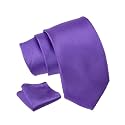 Axlon Men's Solid Micofiber Formal Tie Necktie with Pocket Square Set for Men (40 Colors) (AXSOLID_PN1)