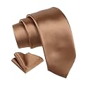 Axlon Tie for Men – Plaid Silk Neck Ties Set with Cufflinks Flower Pin, Pocket Square &amp; Black Gift Box, Combo Necktie Sets for Office Wear, Formal Suits &amp; Weddings (0, AXSOLID_PN1)