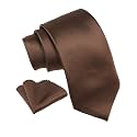 Axlon Tie for Men – Plaid Silk Neck Ties Set with Cufflinks Flower Pin, Pocket Square &amp; Black Gift Box, Combo Necktie Sets for Office Wear, Formal Suits &amp; Weddings (0, AXSOLID_PN1)