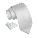 Axlon Men's Solid Micofiber Formal Tie Necktie with Pocket Square Set for Men (40 Colors) (AXSOLID_PN1)