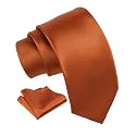 Axlon Tie for Men – Plaid Silk Neck Ties Set with Cufflinks Flower Pin, Pocket Square &amp; Black Gift Box, Combo Necktie Sets for Office Wear, Formal Suits &amp; Weddings (0, AXSOLID_PN1)